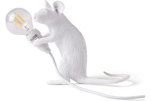 SELETTI Mouse Lamp Mac lampada topo seduto, Resina, Bianco