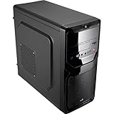 High Performance AeroCool QS183AD- PC-Computergehäuse (Micro ATX, Mini-Tower, 4 Erweiterungssteckplätze, inklusive Rear Fan 8 cm, USB 3.0, HD-Audio, Mikrofon), schwarz