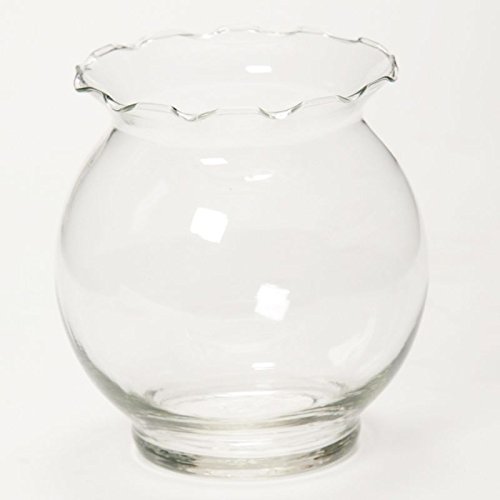 12 x Glasschalen mit Wellenstruktur H 12,5 cm – Glasvase Rundvase Glastopf Vase Orchideenglas - 2