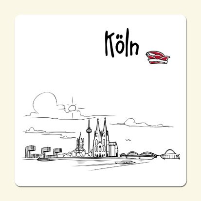 Untersetzer 2er Set "Skyline Köln