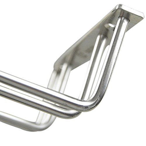Foxom Gläserhalter Gläserschiene Weinglashalterung edelstahl Hangers Rack Halter mit Schrauben Für Bar, Zuhause, Cafe (Silber) - 3