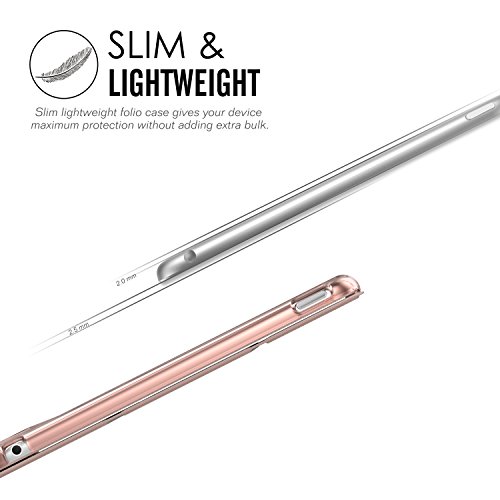 MoKo Hülle für iPad Mini 4 – PU Leder Tasche Schutzhülle Schale Smart Case mit Translucent Rücken Deckel, mit Auto Schlaf / Wach Funktion und Stanfunktion für Apple iPad Mini 4 2015 Genaration 7.9 Zoll IOS Tablet, Rose Gold - 8