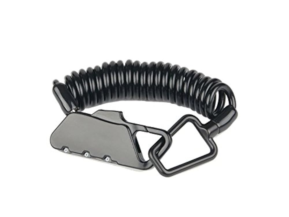 ATTOUPAN k-2 N Mini Kabel Lock Anti Diebstahl Code Lock Stahl Kabel Schloss für Fahrrad Outdoor (Schwarz)