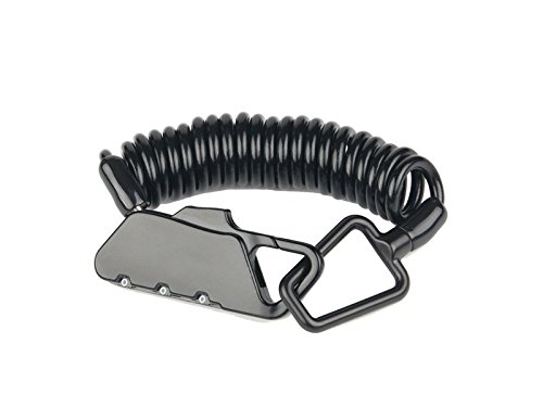 ATTOUPAN k-2 N Mini Kabel Lock Anti Diebstahl Code Lock Stahl Kabel Schloss für Fahrrad Outdoor (Schwarz)