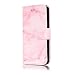 Produktbild Homikon PU Leder Hülle Retro Schön Schutzhülle Brieftasche Ledertasche Bookstyle mit Lanyard Weiche Handyhülle Kunstleder Lederhülle Silikon Tasche Kompatibel mit iPhone SE/5S/5 - Rosa Marmor