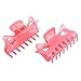 Plastic Women Spring Loaded Claws Hair Clip Clamp Hairpin 2 Pcs Pink
