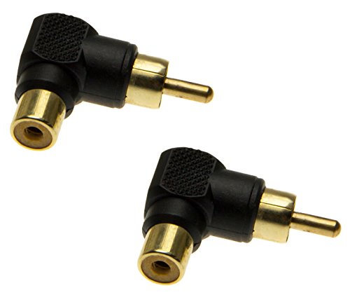 Adapter-Universe® 2 x Cinch Adapter Cinchkupplung Audio Video RCA Winkel Stecker Buchse Verbinder