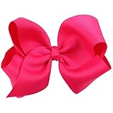 Oyedens Big Bow Hairpins Hair Clips for Children Kids Girls Hair Accessories (Hot Pink)
