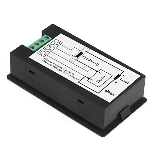 DROK® Digital-Multimeter DC 6.5-100V 100A Spannung Stromstärke Leistung-Energie-Messinstrument DC Volt Amp Testing Messgerät Monitor LCD blauer Hintergrundbeleuchtung Digitalanzeige mit 100A / 75mV Shunt extern - 7