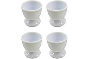 AIDNTBEO Lot de 4/8 coquetiers blancs durs et souples pour cuisine, petit-déjeuner, brunch, œufs à la coque