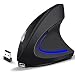 Produktbild ECHTPower Maus Kabellos, 2.4G Kabellose Maus Ergonomische Vertikale Funkmaus, Optische Vertical Mouse, 1600-1200-800DPI, 6 Tasten, Vorbeugung gegen Mausarm Tennisarm(RSI Syndrom), Verbesserte Version