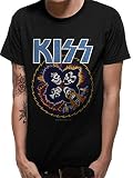 T-Shirt (Unisex-Xxl) Skull Circle (Black) - Kiss