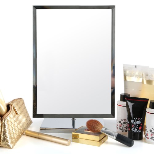 Premier Housewares Großer Kosmetikspiegel zum Stellen, rechteckig, verstellbar, auf Chromständer - 2