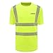 Produktbild AYKRM Herren Atmungsaktiv Reflektierende Hi Sichtbarkeit Workwear Unisex Sicherheit kurzärmlig Warnschutz Security Sicherheits T shirt Größe M,gelb