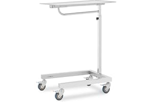 ‎STEINBERG SYSTEMS Steinberg Systems Trolley / Instrument Table Side Open Design 600 x 400 mm Height Adjustable Stainless Steel / Rubber Instrument Trolley