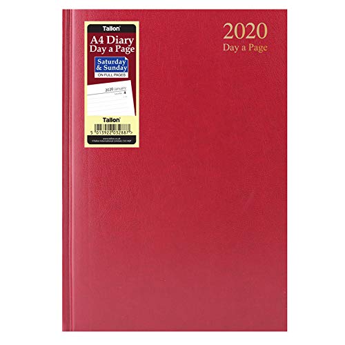 Tallon 2020 3288 - Agenda (A4, tapa dura), color rojo