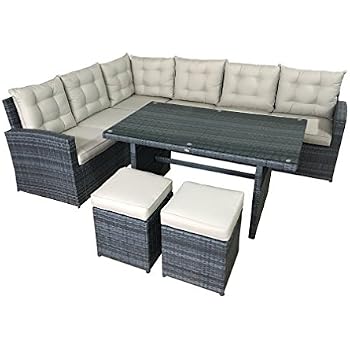 Amazon.de: greemotion Rattan Lounge Set Melina-Gartenmöbel ...