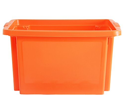 Aufbewahrungsbox Lagerbox Allzweckbox - Dreh- und Stapelbox H, nestbar, orange