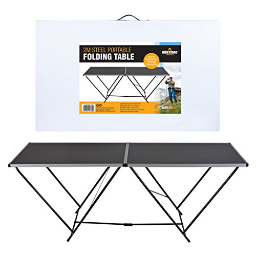 Preisvergleich Produktbild Milestone Camping-Klapptisch - Schwarz, 2 m