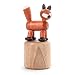 Produktbild Wackeltier Wackelfigur Fuchs, Figur aus Holz, natur, 7 cm, von DREGENO SEIFFEN – Original erzgebirgische Handarbeit, stimmungsvolle Dekoration
