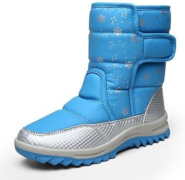 Gll&xuezi Women's Boots Snow Boots Fashion Boots Winter Synthetic Microfiber PU Casual Office & Career Outdoor Magic Tape Flat Heel Gray Blue