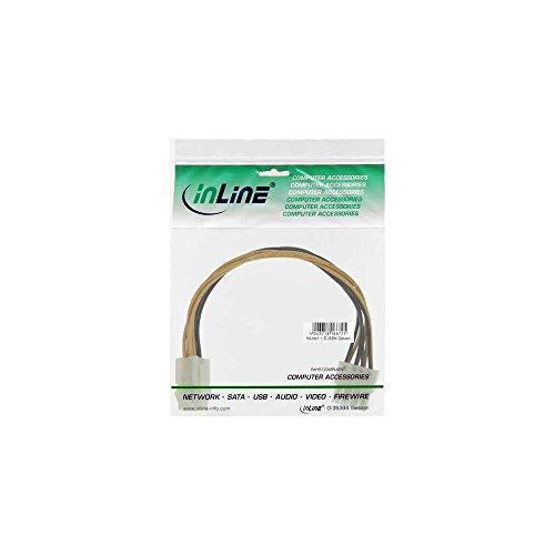 InLine ATX/AT-Stromkabel intern 4 pol Buchse auf 8 pol Stecker, 0,20 m - 2