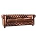 Produktbild Chesterfield Desgin 3 Sitz Sofa Manchester | 200x70x85 cm, Spaltleder, Vintage Braun | Dreisitzer