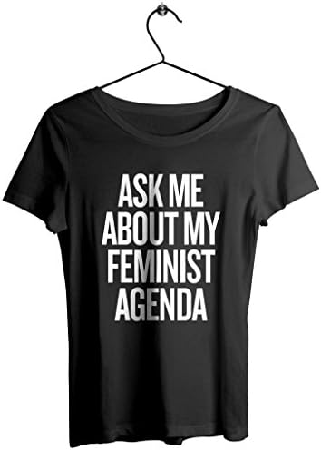 Feminist Agenda T Shirt, Feminist Movement Shirt, Black, X-Large