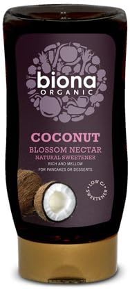 BIONA - Organic Coconut Nectar - Rich Sweetener for Pancakes and Desserts - Vegan - 350 gr