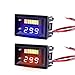 Produktbild MakerHawk 2 stücke Mini Digital DC Voltmeter, Zwei Drähte 5-70 V Dual Display, Digital Voltmeter Manometer Tester Breite Spannung, kann TEAM Batterie Bar Pro, Blau und Rot Led-anzeige