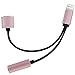 Produktbild Wegwang Adapter-Kabel für iPhone 7, Lightning auf 3,5-mm-Audio, 2-in-1, 3,5 mm-Kopfhöreranschluss-Kabel und Lightning-Ladekabel für Apple iPhone 7/7 Plus/6s/6/iPod/iPad, unterstützt IOS 10.3 (2 A) rose gold