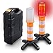 Produktbild LED Flash Flare Warnleuchten Set, 2 Pack LED Emergency Roadside Blinklichter Strobe Light Road Warnleuchte Auto Warn LED Road Flares Sticks Signal Alarm Magnetfuß und Aufrecht Ständer