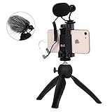 microfono externo iphone 7 【Mic profesional】 El micrófono cardioide con una montura de choque profesional está súper blindado y es antiinterferente;