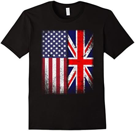 American English Flag T-shirt England Pride Uk Heritage Male 3XL Black