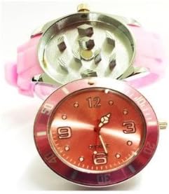 Stash Watch Grinder Real Size Real Grinder *** Six Colors Available *** (Pink)