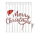 Produktbild KOLATREE Klassischer Weihnachts-Hut Lollipop Stick Merry Christmas Red Duschvorhänge Badezimmer Home Decor Neujahrsgeschenk 66"(w) X 72"(h)[165cm X 180cm]