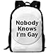 Produktbild Nobody Knows I'm Gay Luxury Print Men and Women's Travel Knapsack