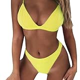 SUCES Bikini Damen Set Push up Swimsuit Sexy Damen High Waist Bandage Bikini Set Badeanzug Damen sexy Monokini Badebekleidung Damen Tankini Badebekleidungs Brasilianische Swimwear Kostüme