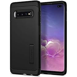 Spigen Coque Samsung S10 Plus [Tough Armor] Double-Couche, Triple Protection - US Military Grade, Air Cushion, Spider Web, Coque Compatible avec Samsung Galaxy S10 Plus - Noir