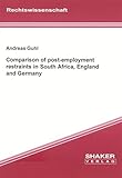 Image de Comparison of post-employment restraints in South Africa, England and Germany