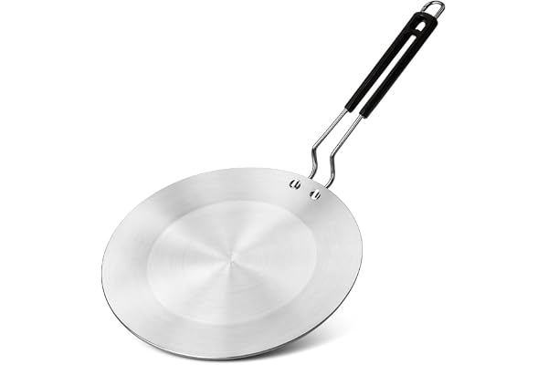 Aurex Triply Stainless Steel Tawa 26cm,1Kg, 4mm Induction Friendly 3-Layer Body, 100% Toxin-Free, No Chemical Coating, Easy to Clean, Less Oil Usage Roti, Paratha, Chapati