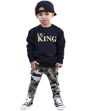 WINWINTOM Kleinkind Kinder Baby Boy Brief T-shirt Tops + Camouflage Hosen Outfits Kleidung Set