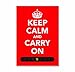 Produktbild Keep Calm und CARRY auf Zimmer Thermometer Karte (rot). basiert auf der World War II poster. Modern Art. Ein tolles Geschenk.