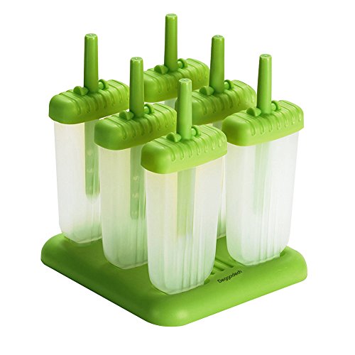 deggod 6 PCS Ice Lolly Makers Cream Set, DIY Frozen Ice Cream Formen für Kinder und Erwachsene mit Loading Trichter & Schwamm Topfbürste - 2