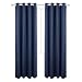 Produktbild Deconovo Verdunkelungsgardinen mit Ösen Vorhang Ösenvorhang Blickdicht 245x140 cm Dunkelblau 2er Set