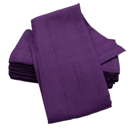 6x Reusable 100% Cotton Baby Muslin Squares Purple