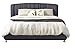 Produktbild IQ Bed Modell Frisco Polsterbett, anthrazit, 200 x 160, Kopfteil 107cm hoch