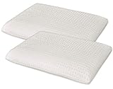 Marcapiuma - Paire d'oreillers Mémoire de Forme Modèle Savon avec Housse 100% Coton - Coussin cervicale Aéré Mousse à mémoire Aéré Orthopédique Dispositif Médical Classe 1 CE - 100% Made in Italy