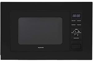 WOLKENSTEIN WMW800-20GB I 800W Mikrowellenleistung I 20L Garraum I 6 Leistungsstufen I 9 Garprogramme IAuftaufunktion I Metall-Gehäuse I Drehteller (24,5cm) I LED-Display I Kindersicherung I Schwarz