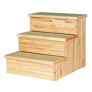 Trixie petstair escaleras para perros y gatos, de abedul, 40 x 38 45 cm – Alfombra cubierta pasos Base para